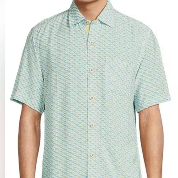 NWT Tommy Bahama Short Sleeve Camp Shirt Veracruz Cay Cocktail Mixer Men’s 2XLB - Picture 1 of 10